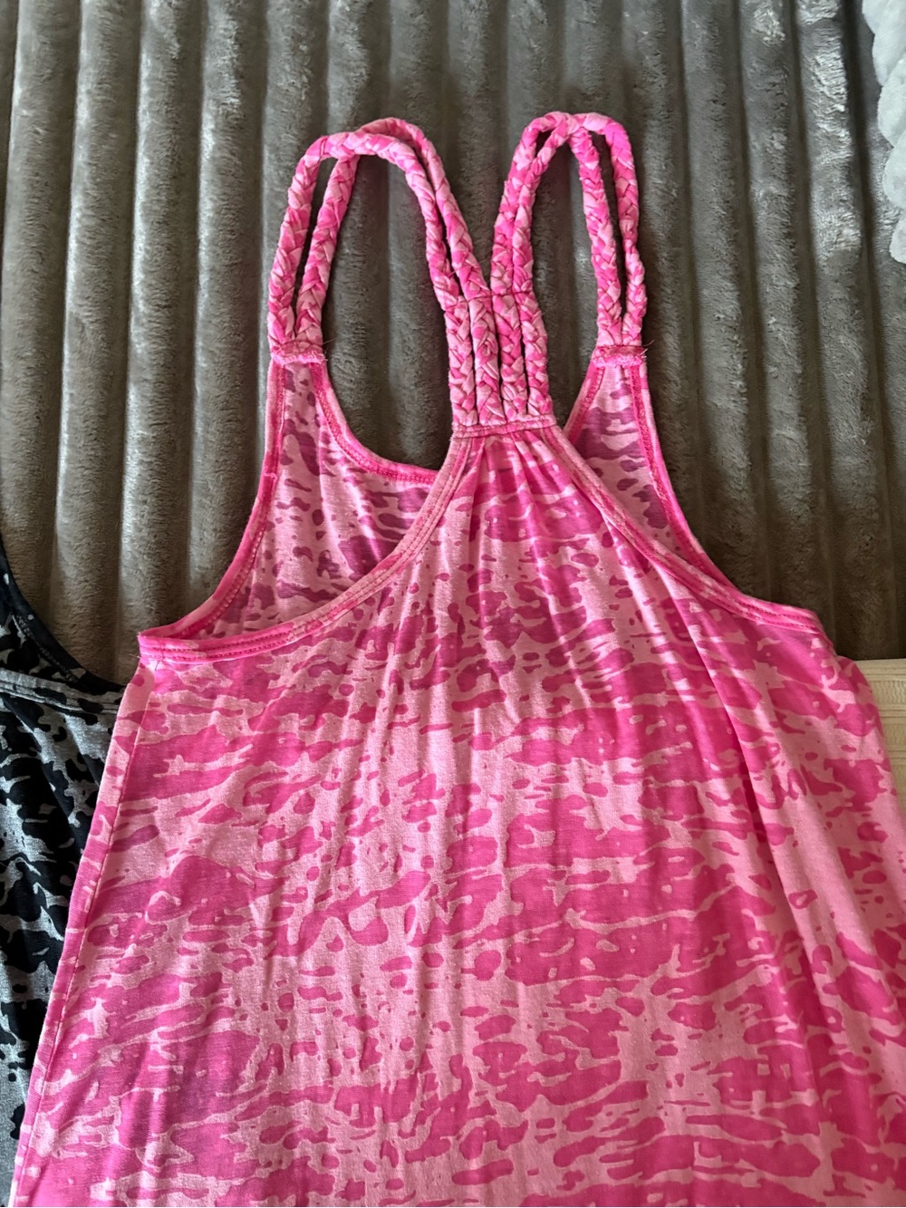 Venus Four Burnout Racerback Tank Swim Cover Up Dress  - Blue, Black, Pink - Picture 9 of 9